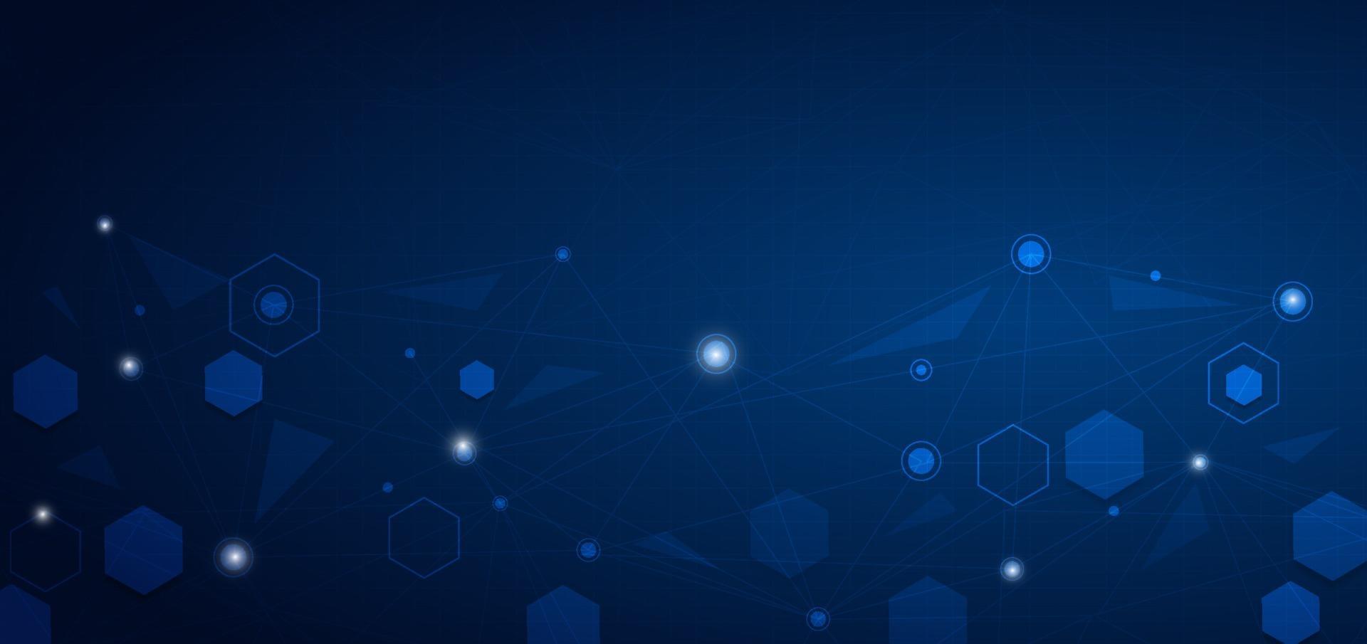 Abstract blue hexagon pattern background. Medical and science, technology connection concept. vector