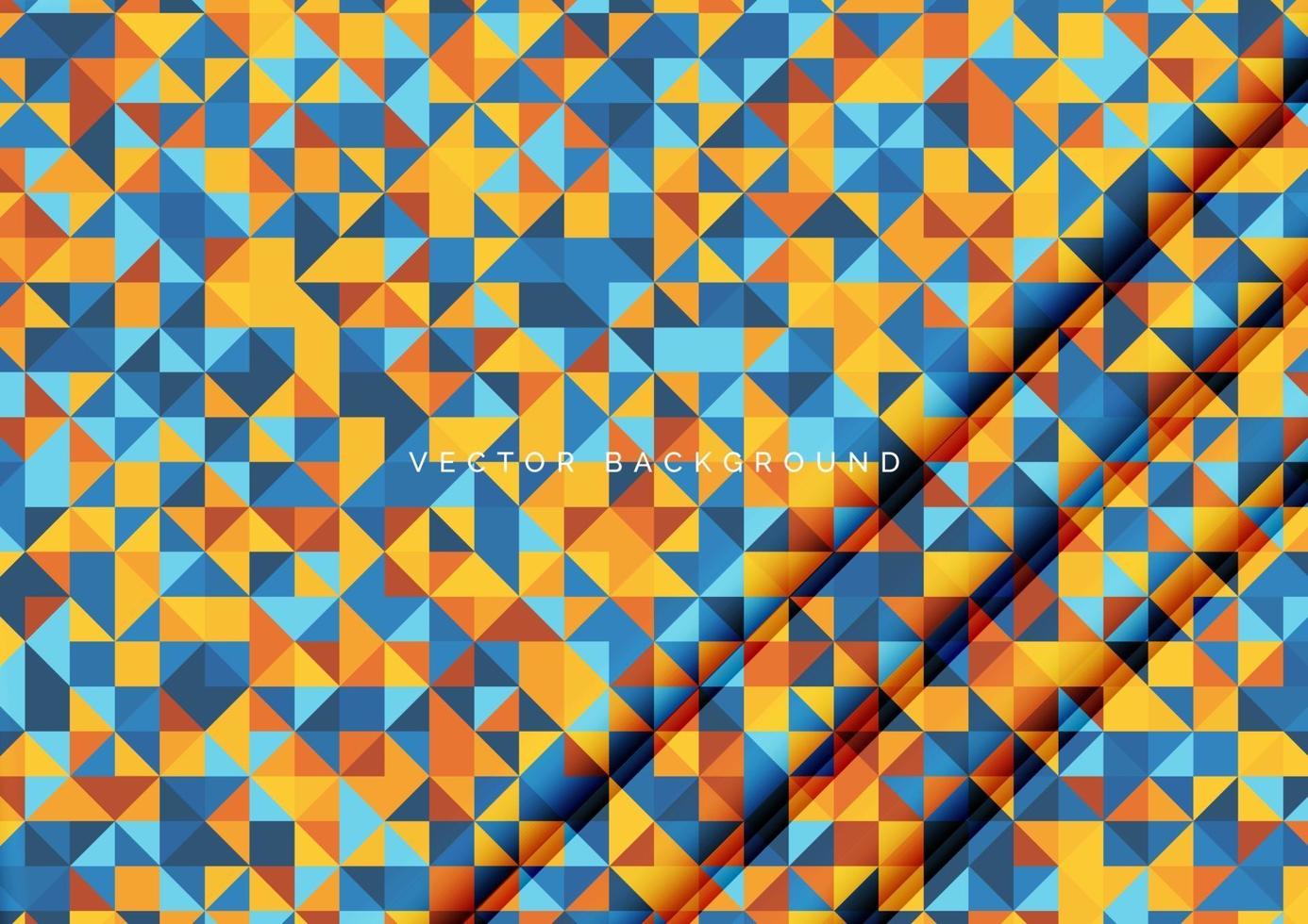 Abstract colorful triangles pattern seamless background texture. vector