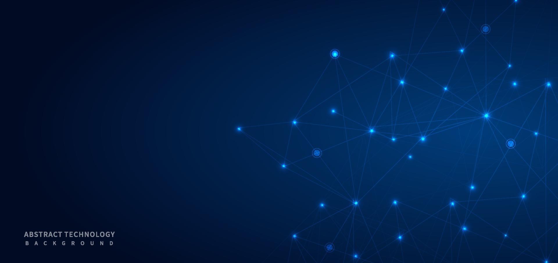 Abstract dark blue backgroung. Medical and science, technology connection concept. vector