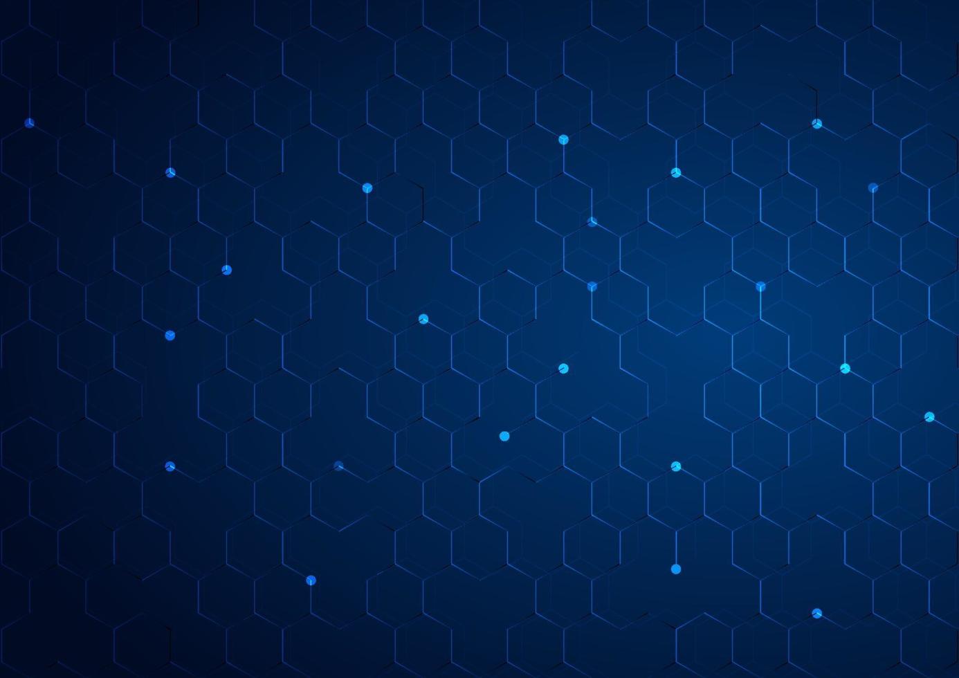 Abstract hexagon lines pattern on dark blue background. Technology connection and digital, structure concept background. vector