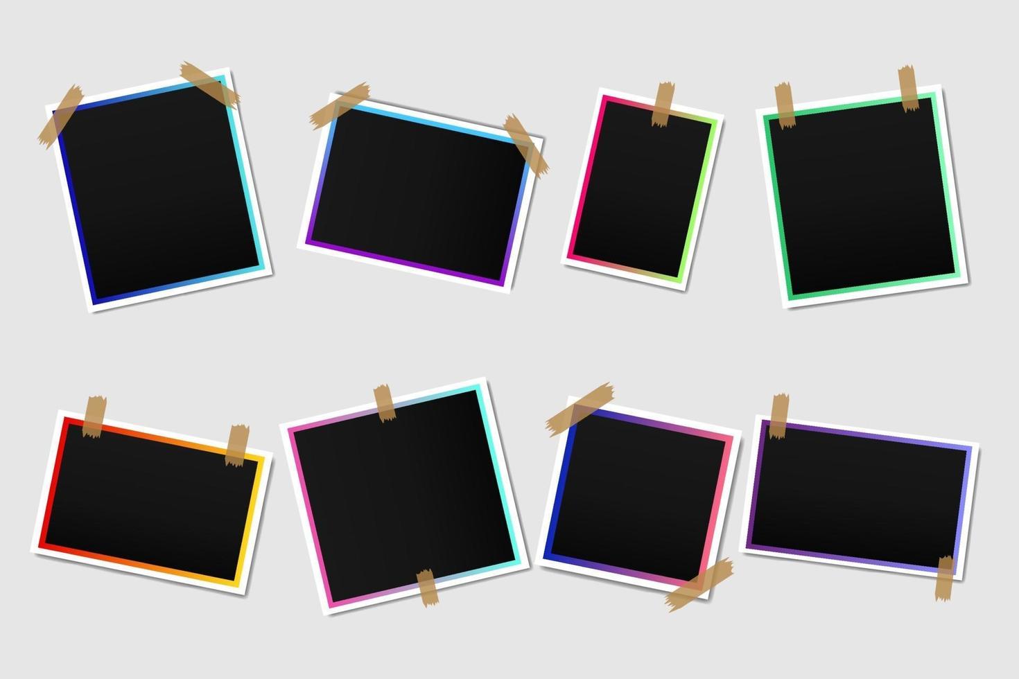 Blank photo frames collection vector