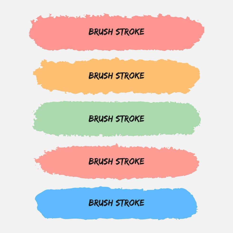 Watercolor brush strokes collection vector