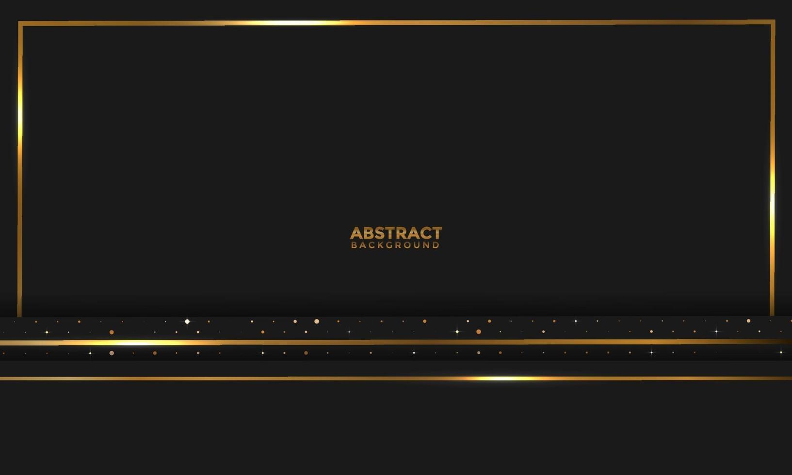 Abstract dark and golden luxury background vector