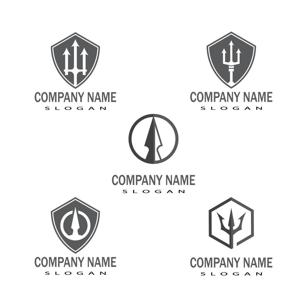 Trident Logo Template vector icon illustration design