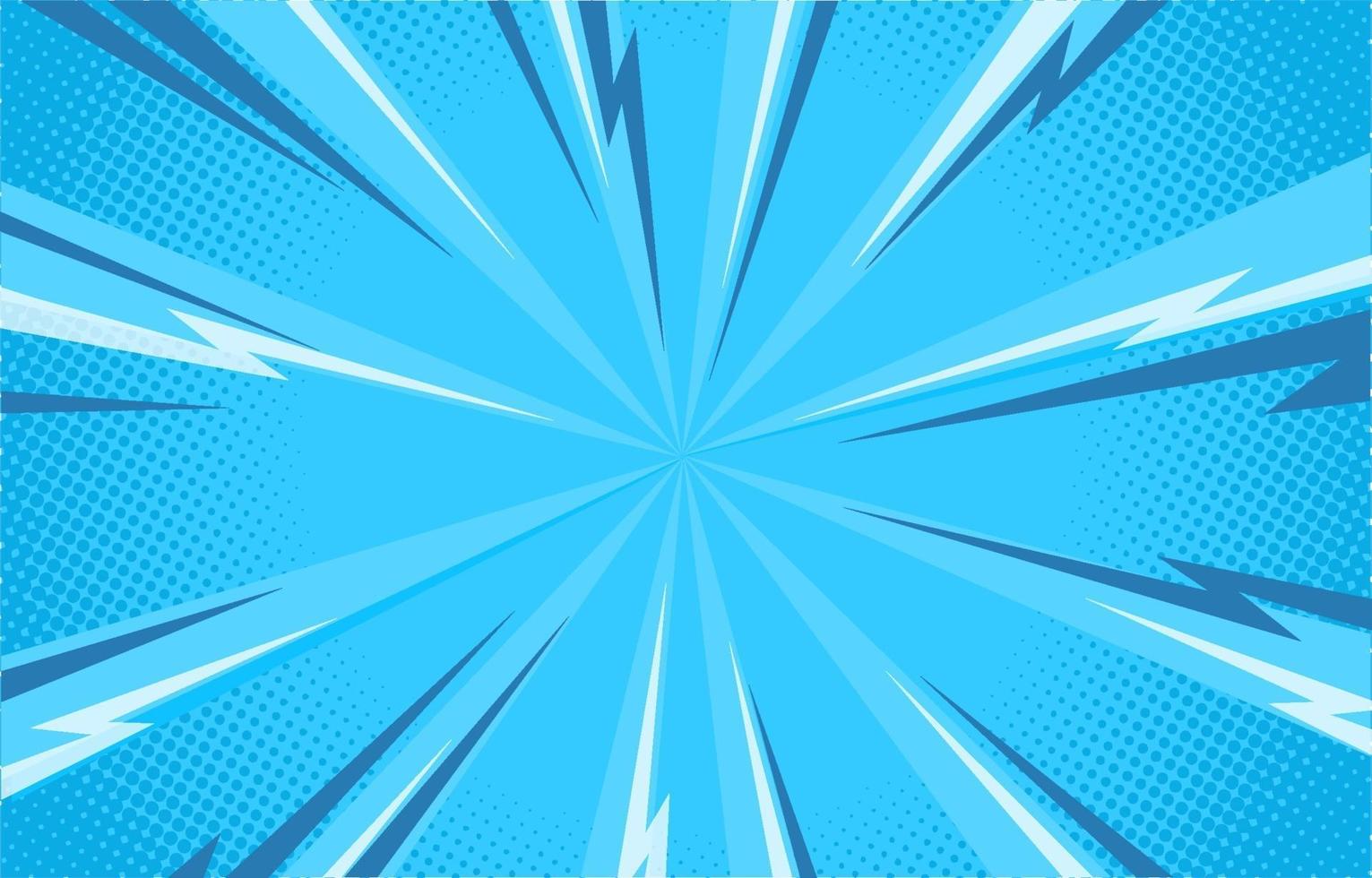Blue Comic Halftone Background vector