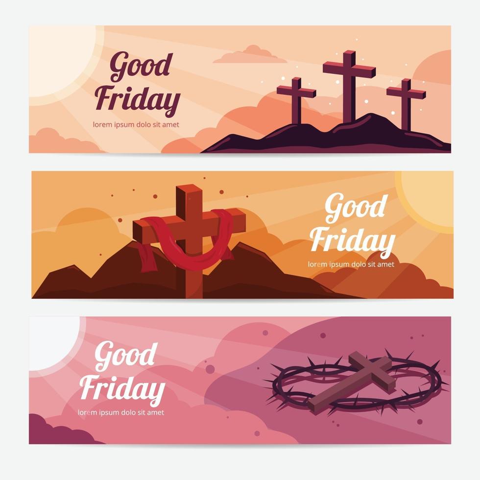 Good Friday Banner Template vector