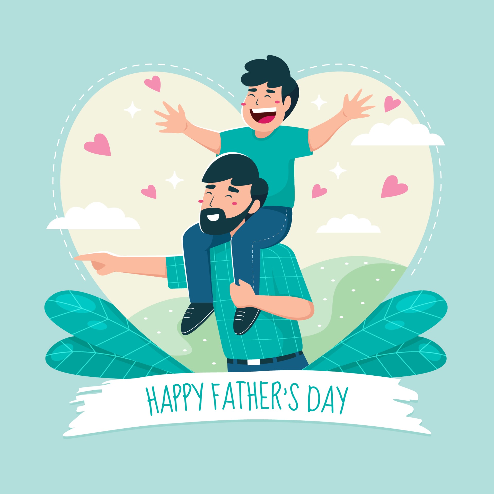 Happy Father's Day Greeting 2196637 Vector Art at Vecteezy