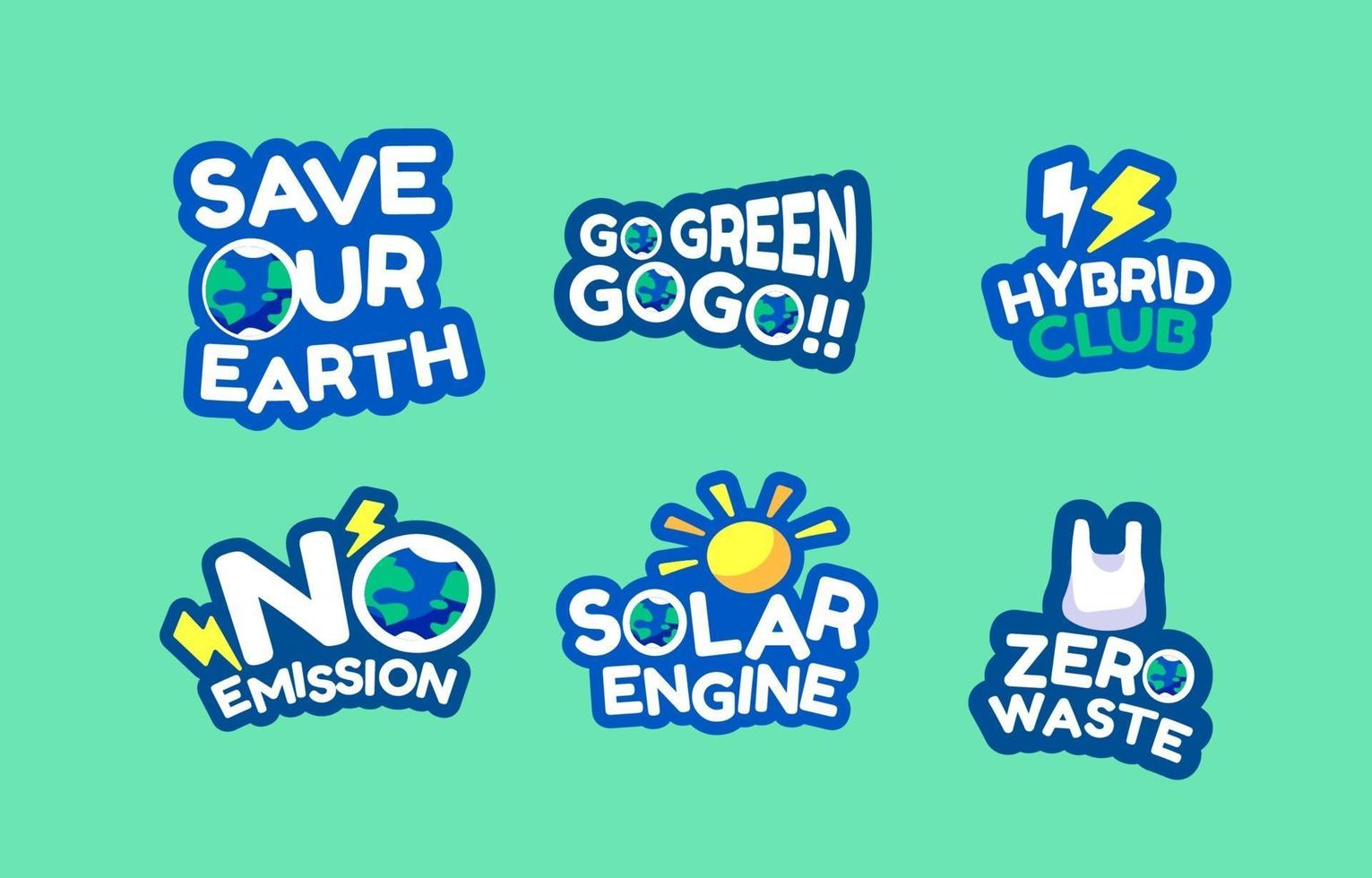 Eco Energy Sticker vector