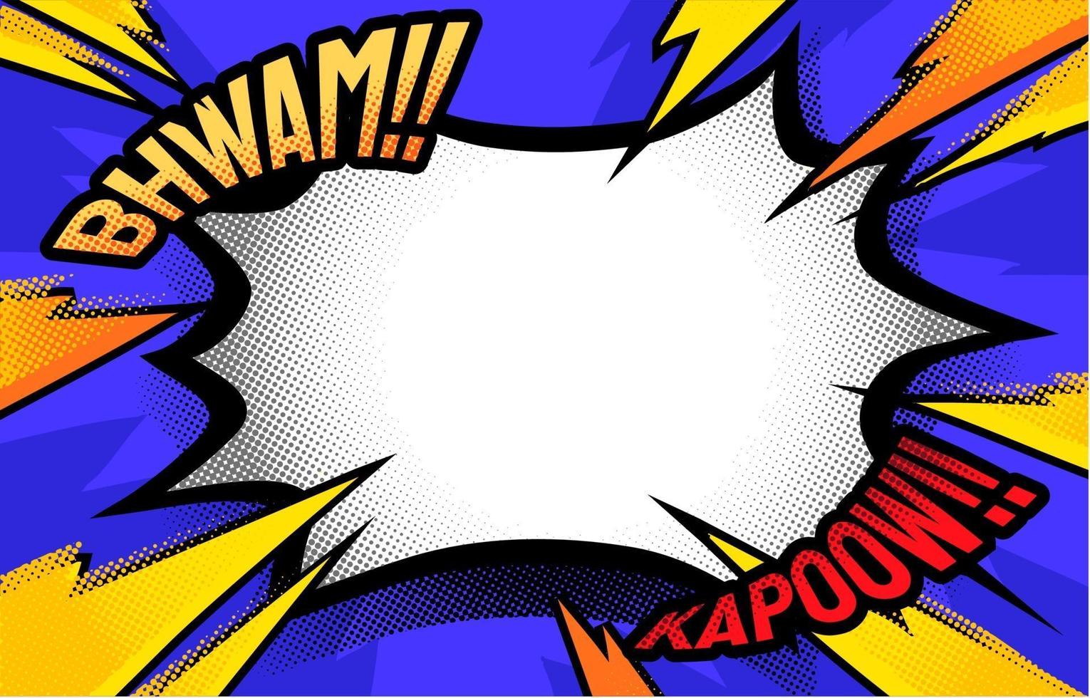 Halftone Comic Onomatopoeia Background vector