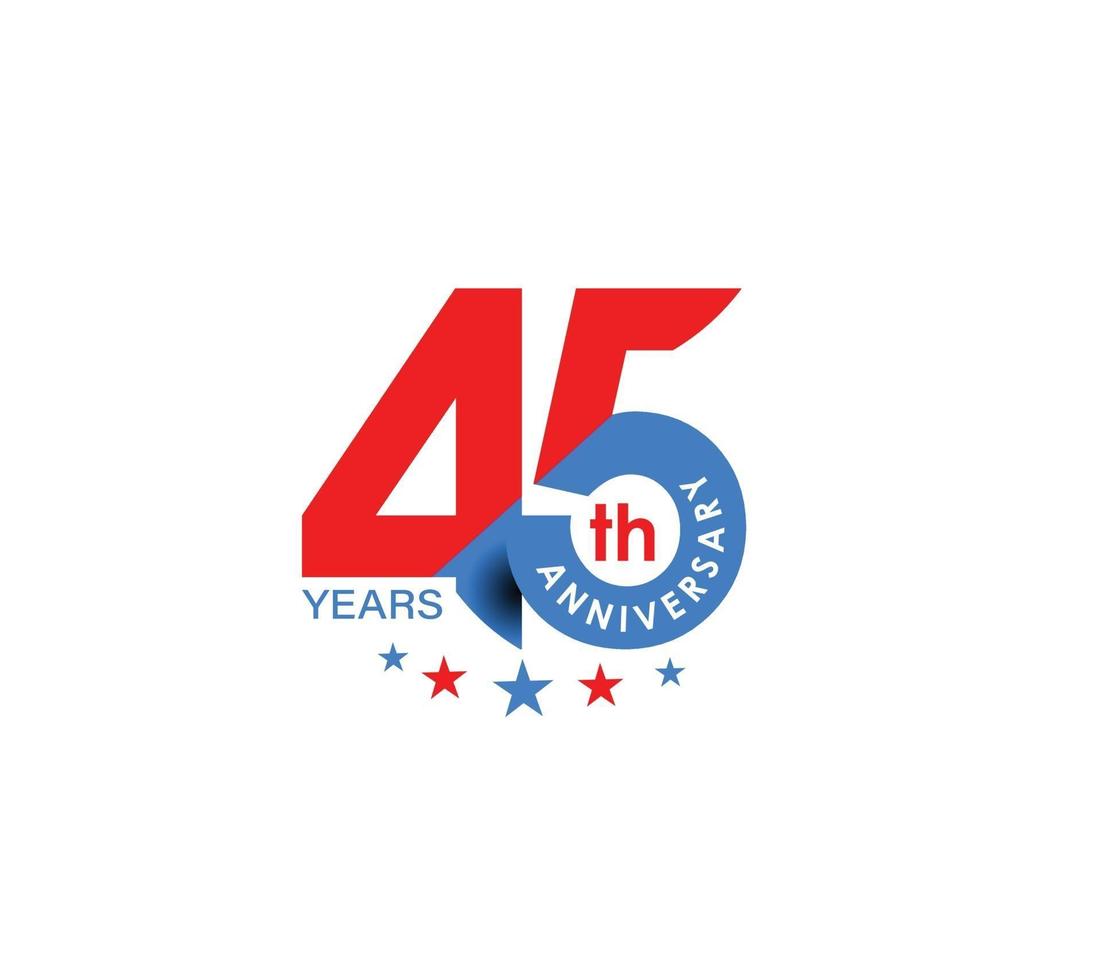 45th Years Anniversary Celebration Design. 2196873 Vector Art at Vecteezy