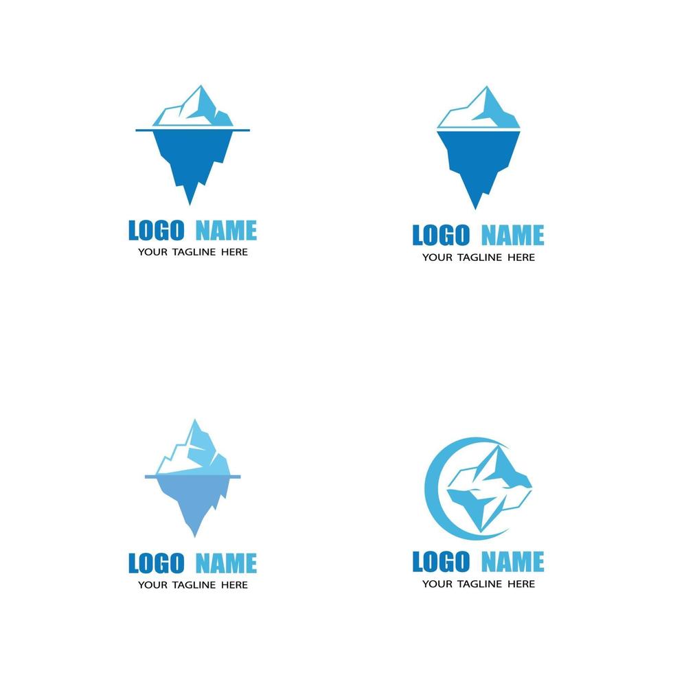 Iceberg Logo Template vector