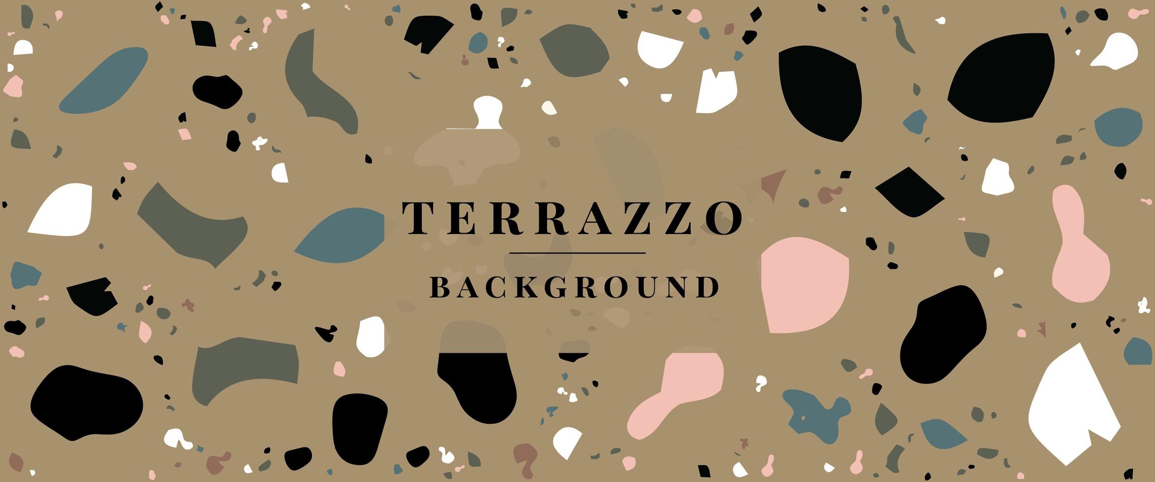 Terrazzo Background- Terrazzo Floor Tile Pattern Abstract Background Free Vector