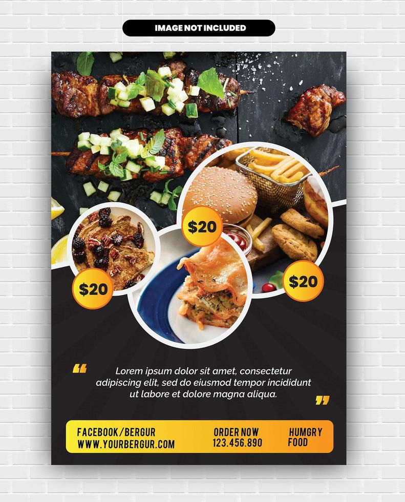 Food Flyer Design vector