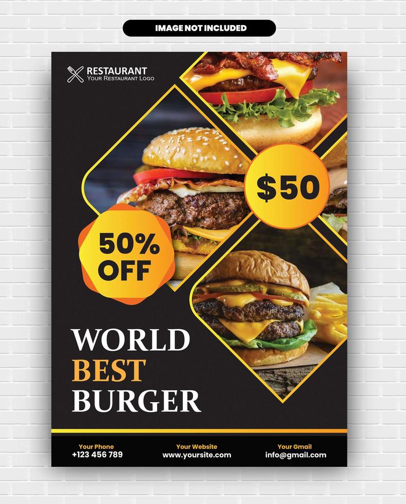 Food Flyer Design vector