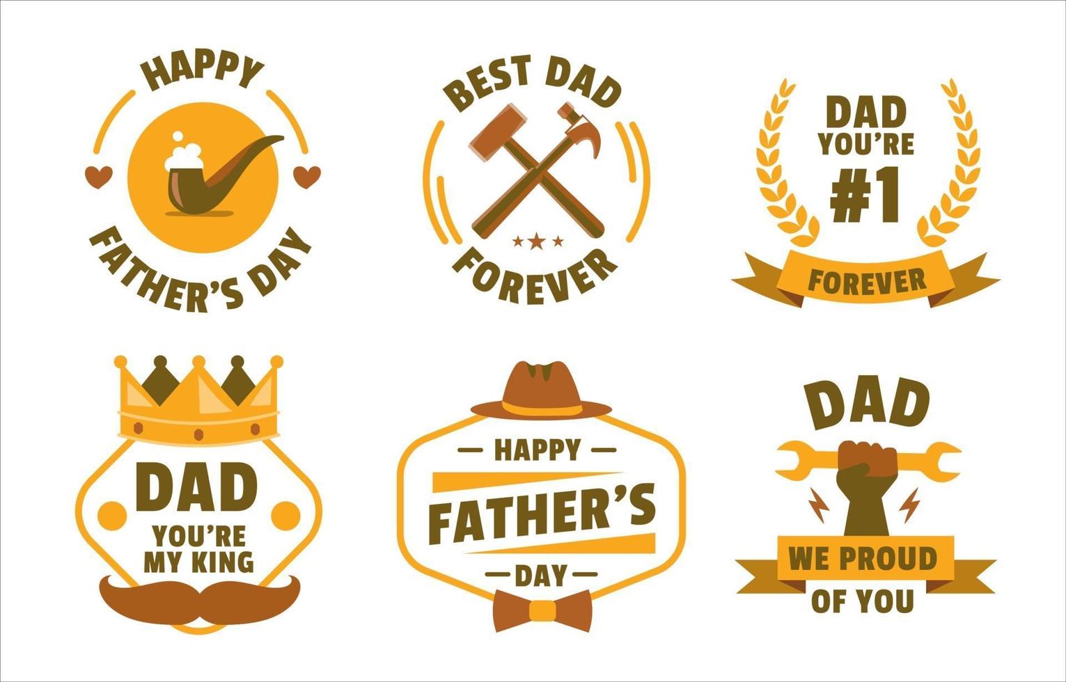 Happy Father's Day Badge vector