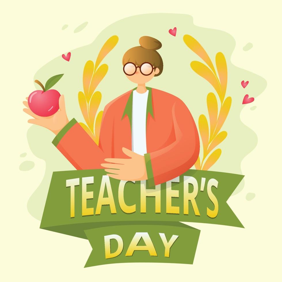 Happy Teacher's Day Illustration vector