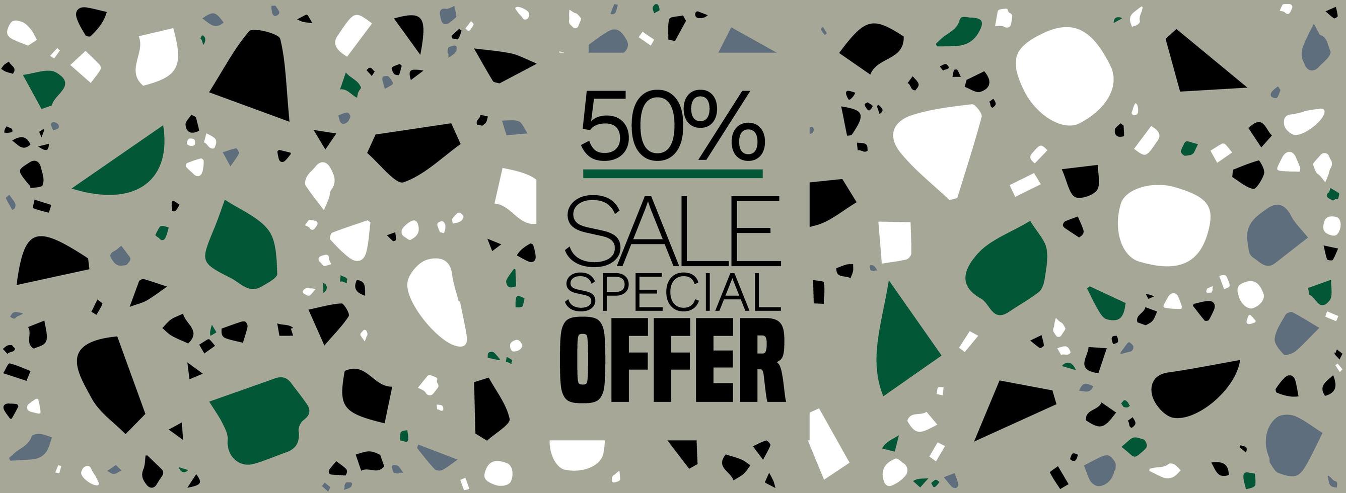 special offer, mega sale banner, Terrazzo Background- Terrazzo Floor Tile Pattern Abstract Background Free Vector
