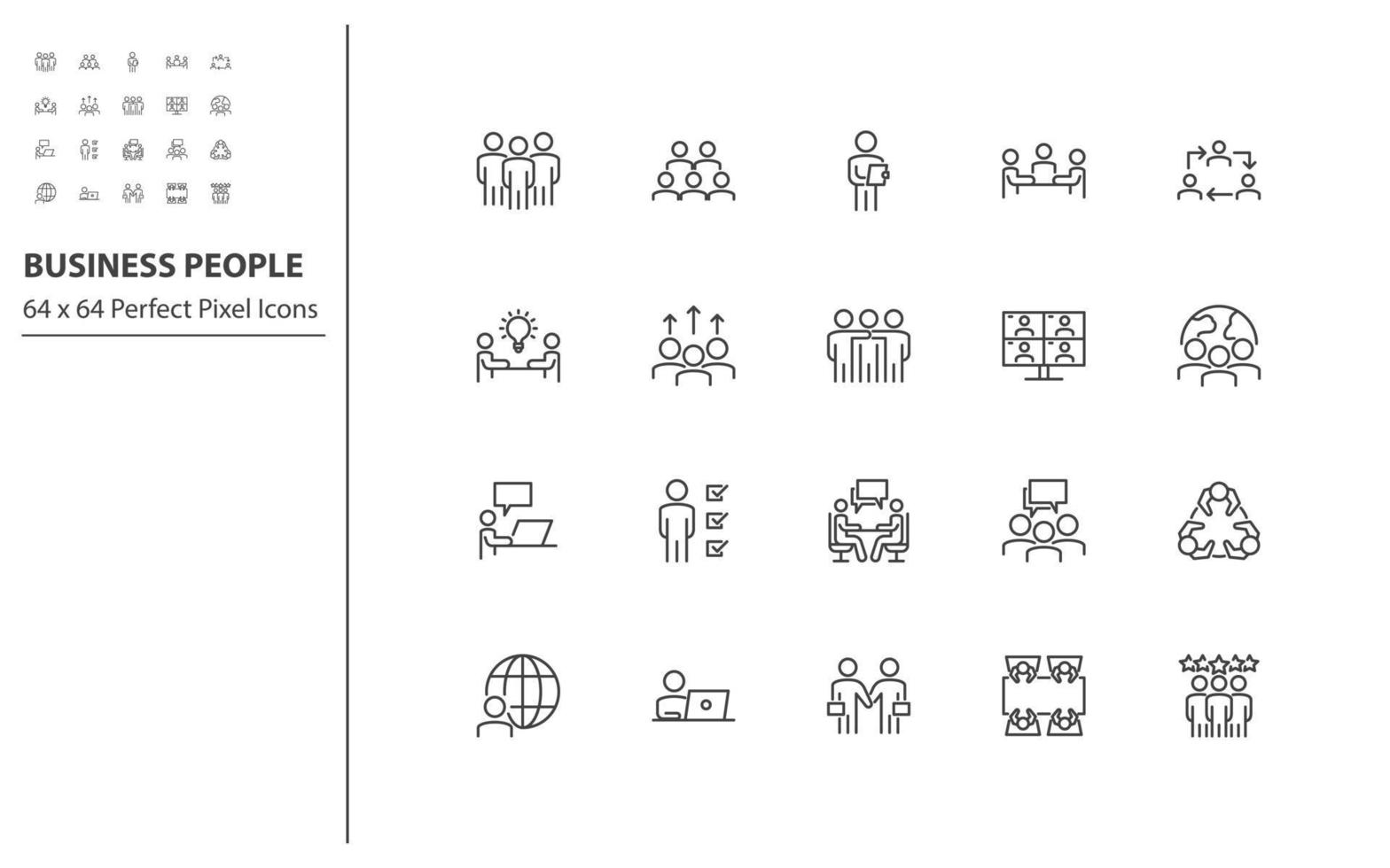 set of business thin line icons vector