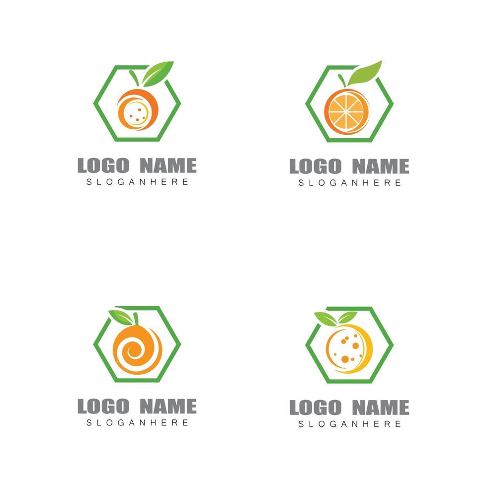 diseño de logotipo naranja vector