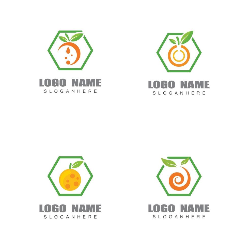 diseño de logotipo naranja vector