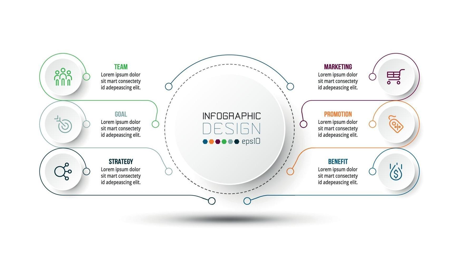 Business or marketing diagram infographic template. vector