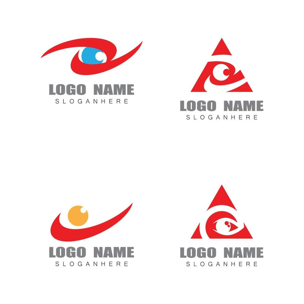 diseño de logotipo de vector de cuidado de los ojos