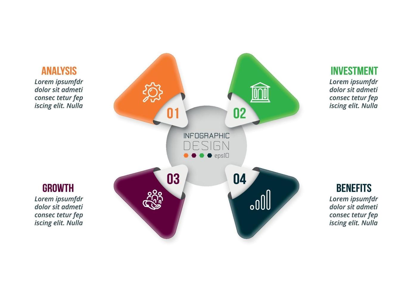 Business or marketing diagram infographic template. vector