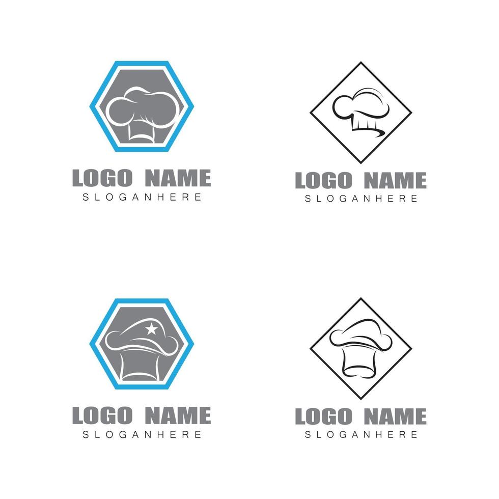 Chef hat logo templates vector