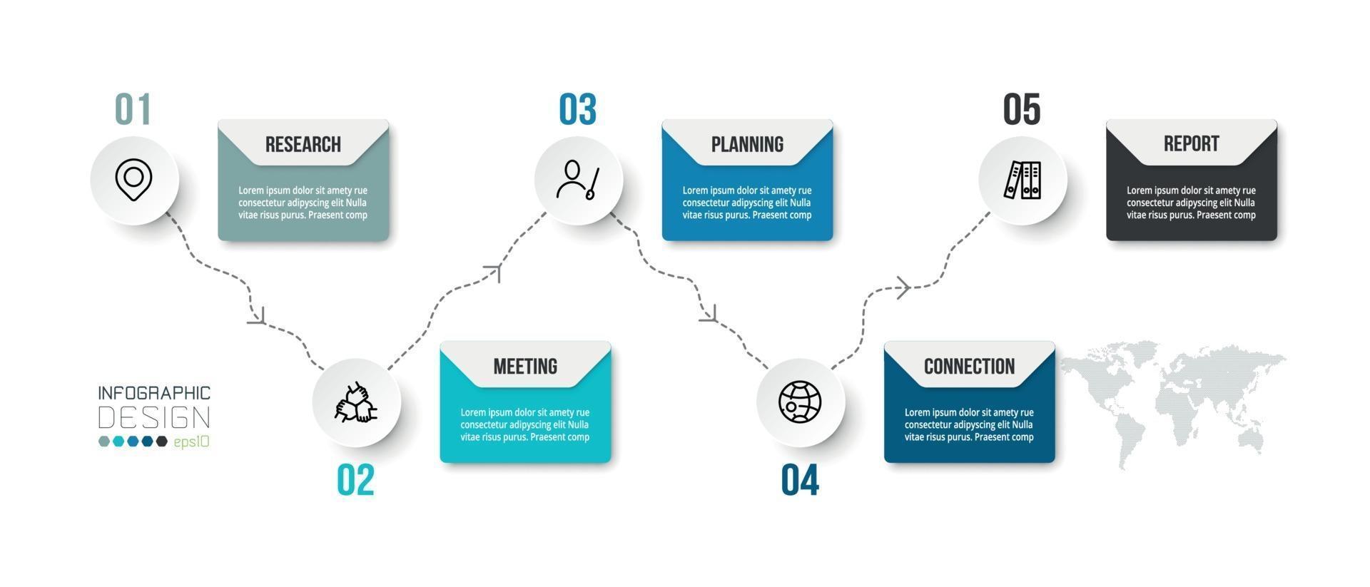 Timeline chart business infographic template. vector