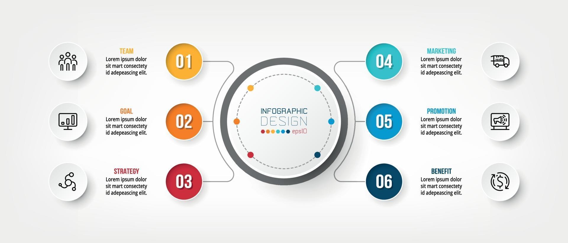 Business or marketing diagram infographic template. vector