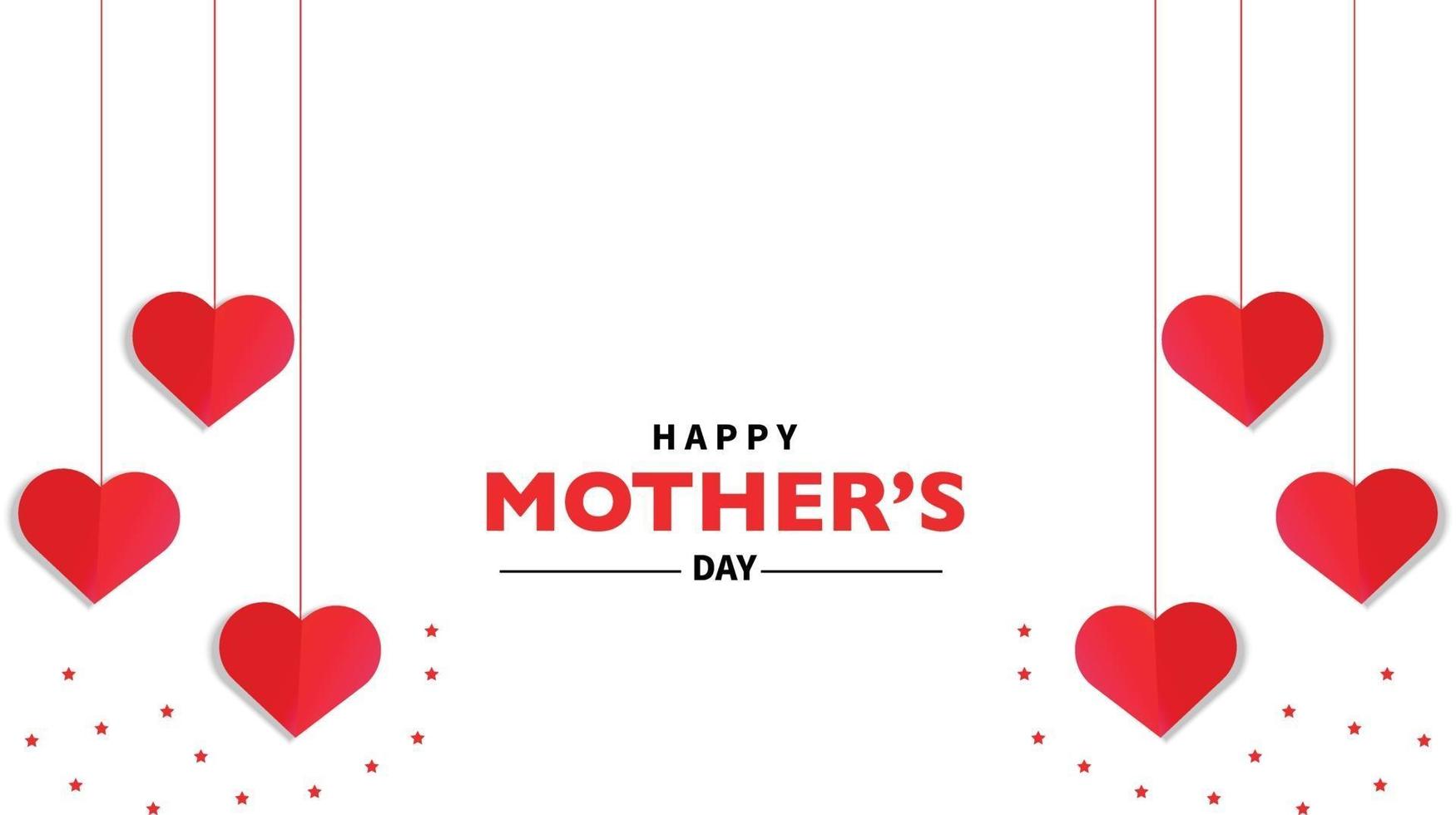 Happy Mothers Day Heart Vector