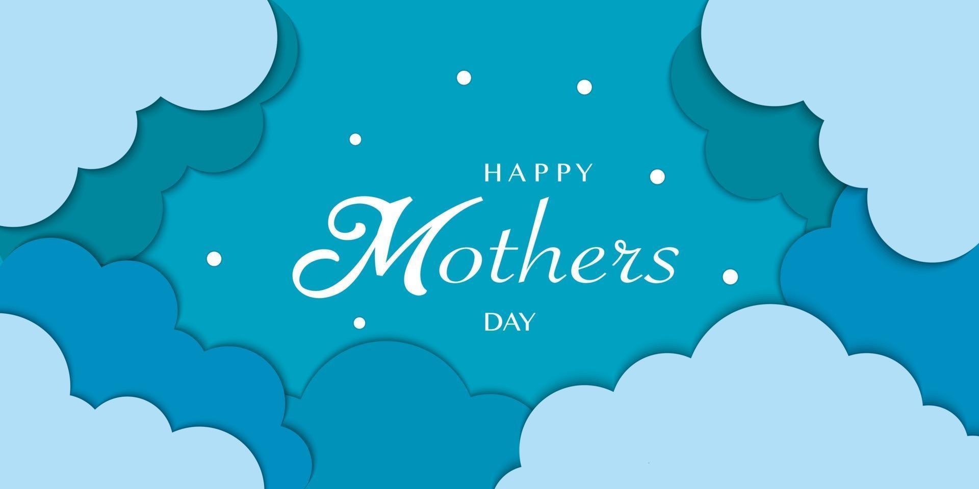 Happy Mother's Day Cloud Background vector