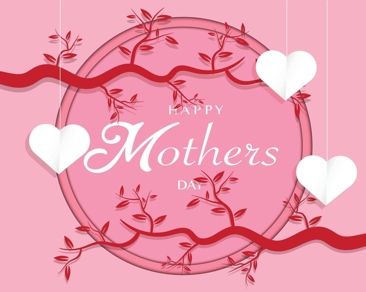 Happy Mothers Day Greeting Paper vector