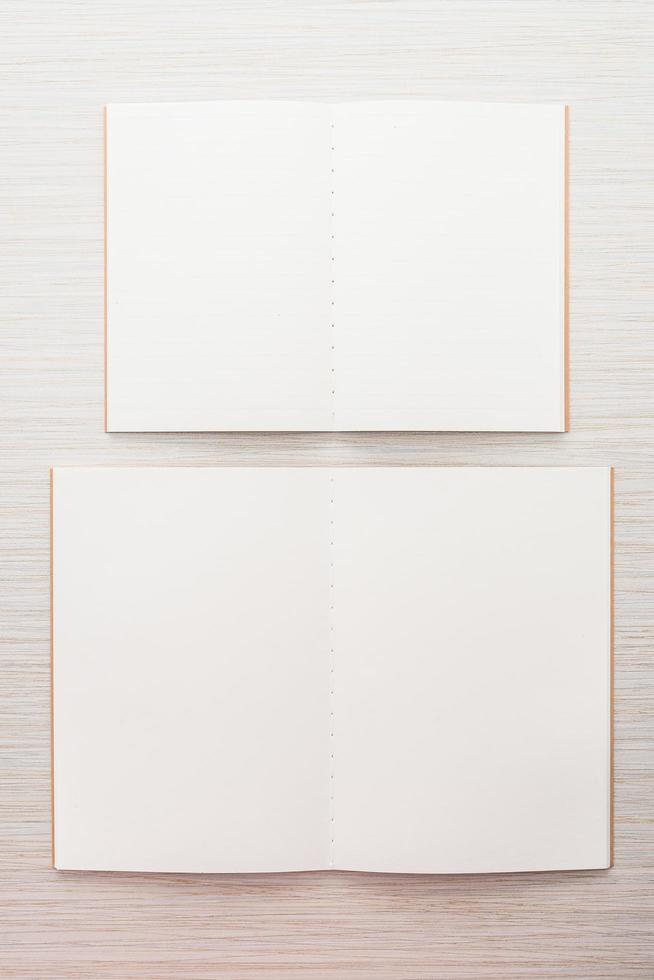 Blank mock up note book photo