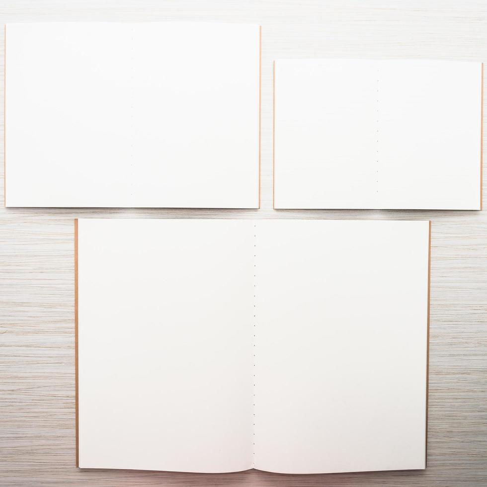 Blank mock up note book photo