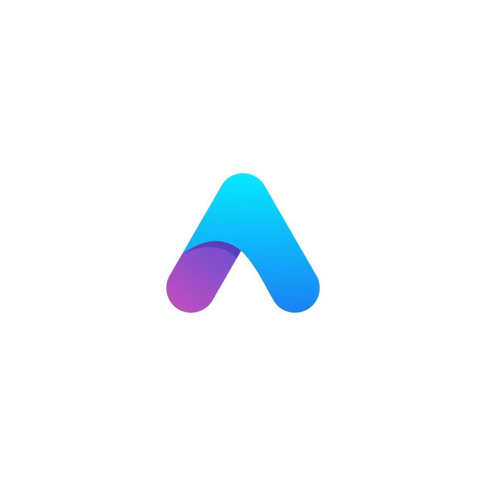 letter a ilustration colorful logo design for your brand vector