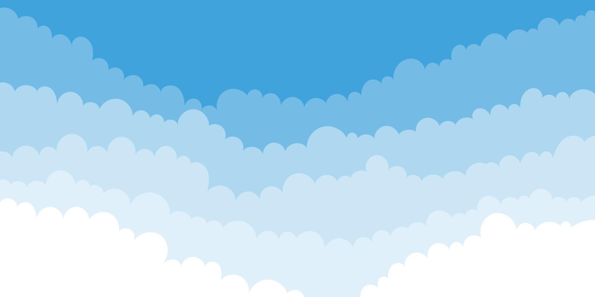 Ilustración de diseño de vector de fondo de nubes