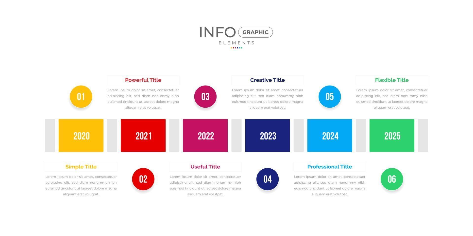 Modern Business Infographic elements. Timeline infographic template design vector