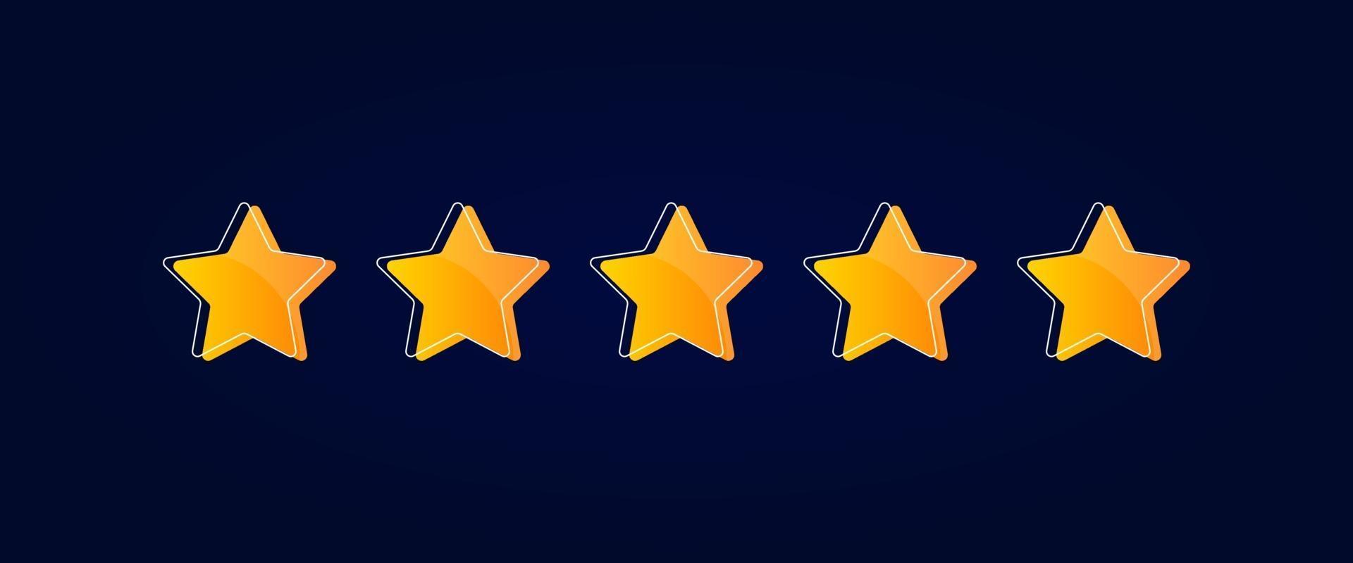 5 Stars Rating design vector