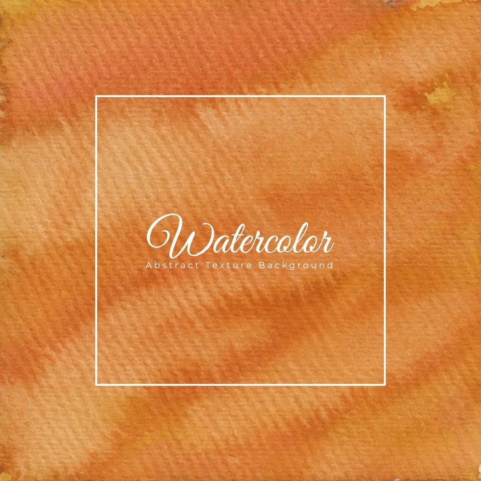Abstract watercolor texture background in orange color vector