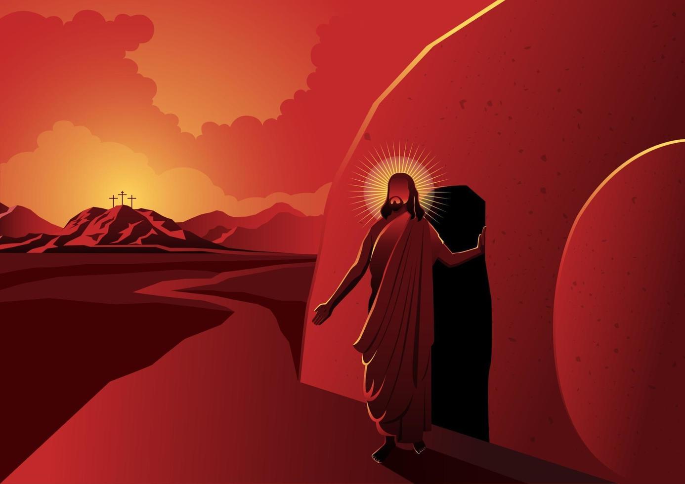 Jesus Christ is Risen. Easter Day 2197791 Vector Art at Vecteezy