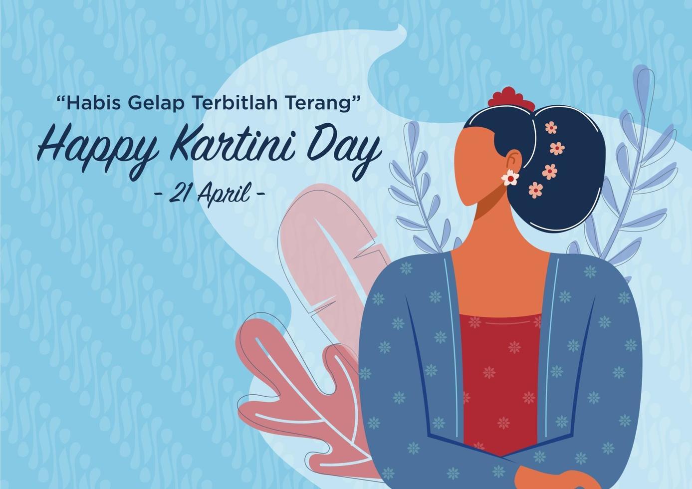 feliz celebración del día de kartini vector