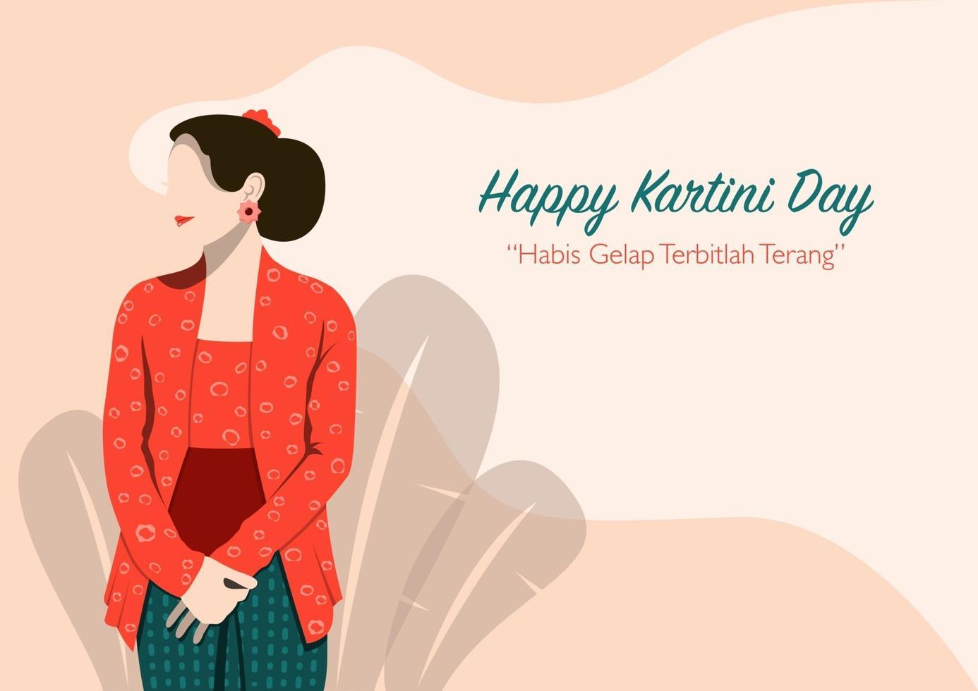 feliz celebración del día de kartini vector