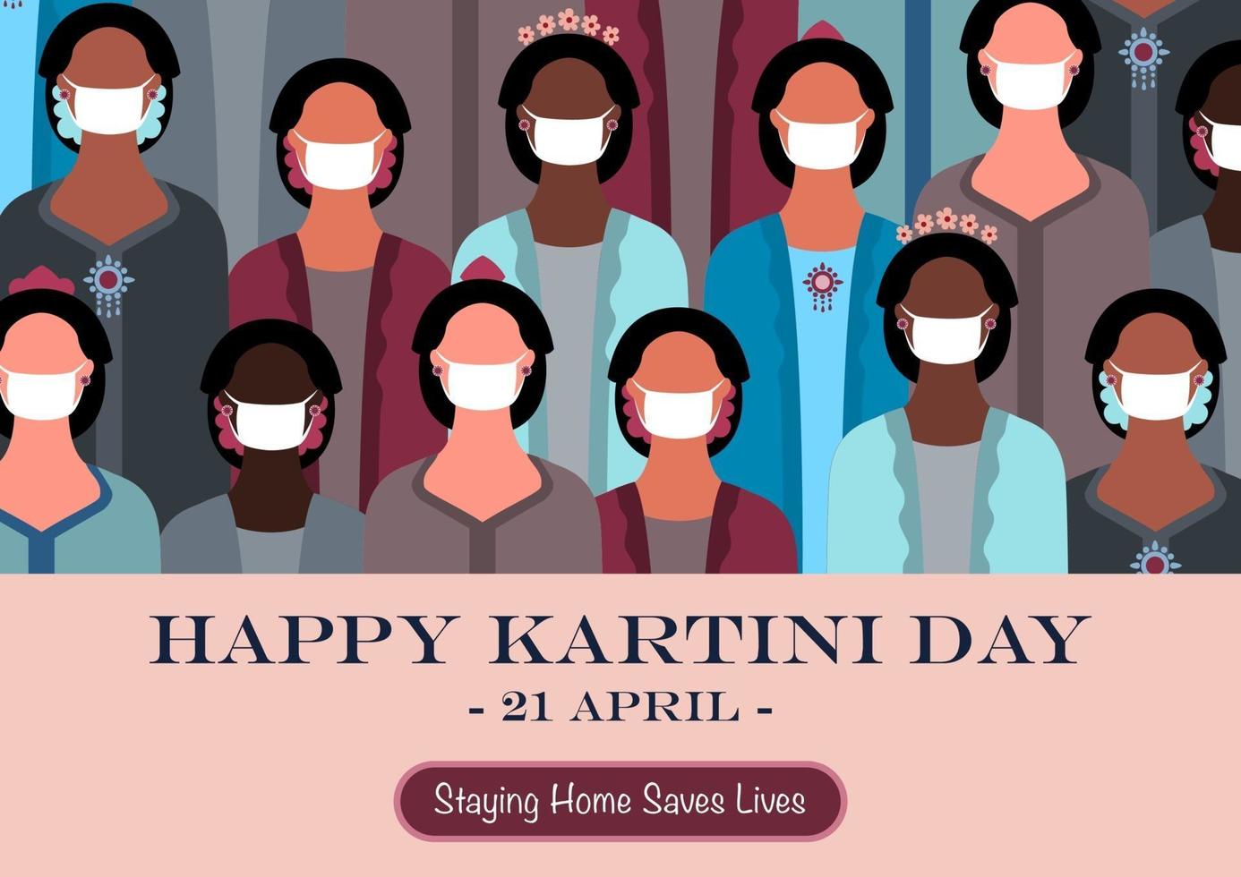 feliz celebración del día de kartini vector