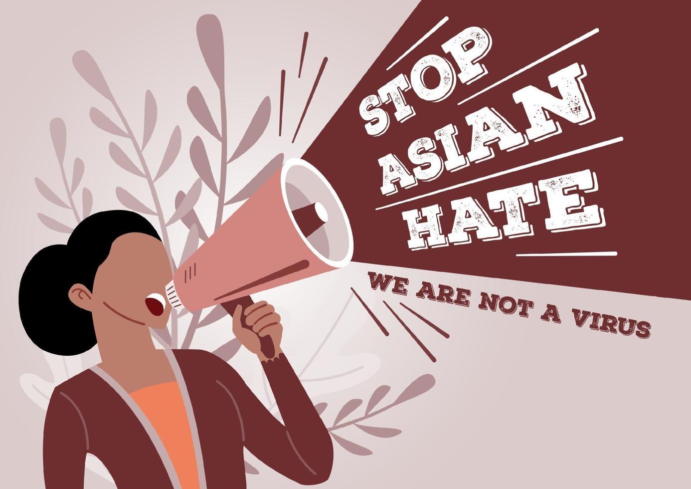 Stop racism concept vector