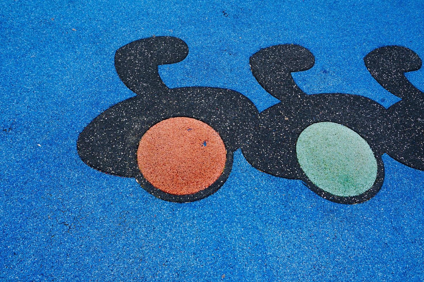 Colorful ground in the playground photo