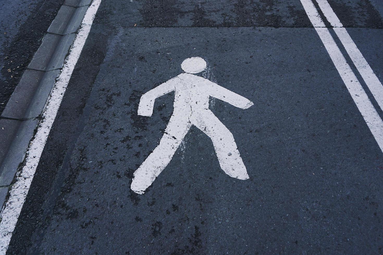 Pedestrian traffic signal on the street photo