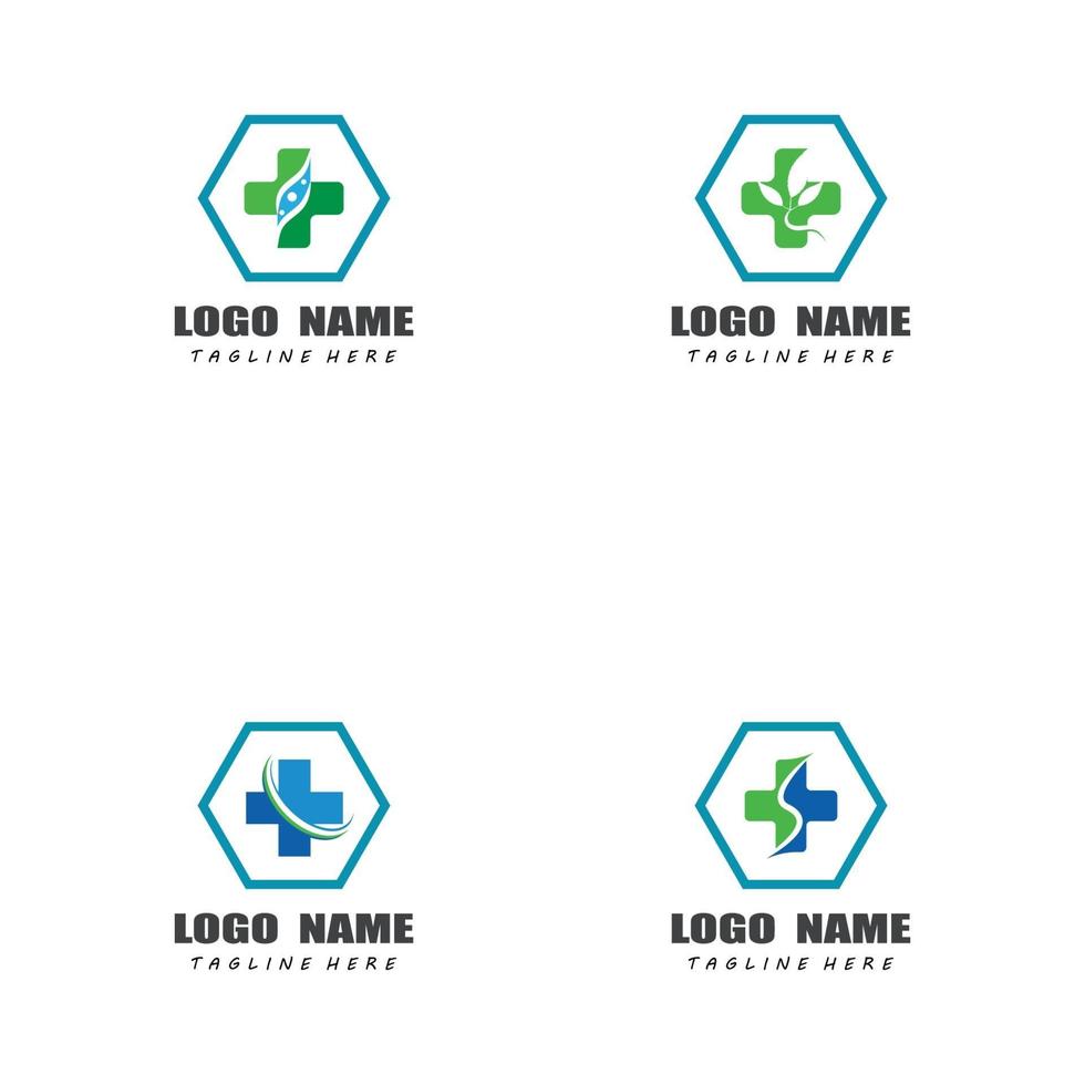 Medical cross healthcare logo vector