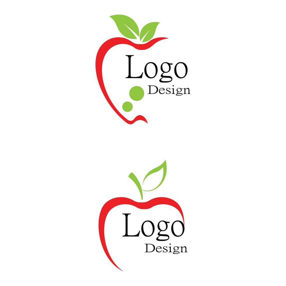 plantilla de logotipo de manzana vector