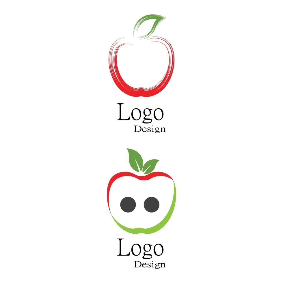 Apple logo template vector